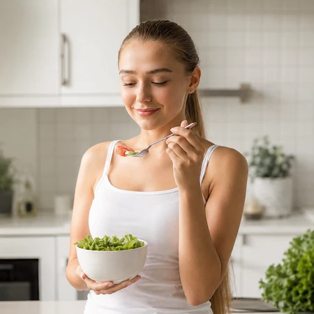 Woman preparing a fresh meal